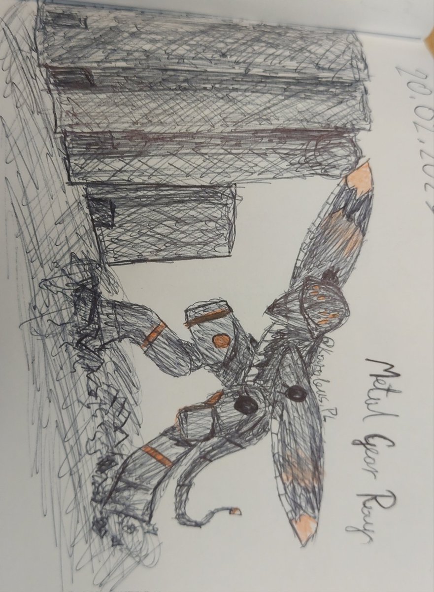 KaroleusPl's tweet photo. I tried to draw a Metal Gear Ray from memory.
It is how it looks :PPP
#metalgearrising #MetalGearRay #mech #cyberpunk https://t.co/4hqVSiRUI6
