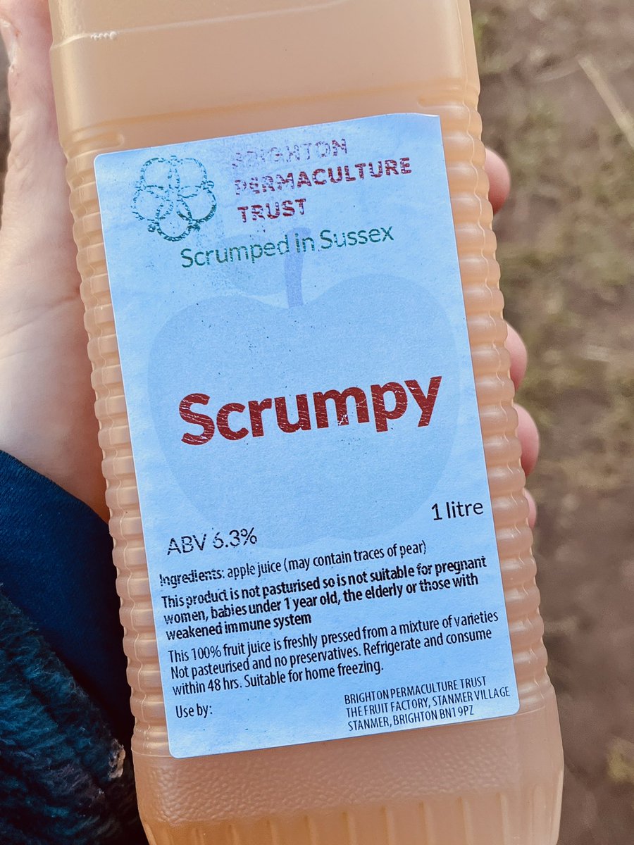 Great afternoon yesterday - walking around Stanmer park and ending up visiting  @BPTpermaculture fruit factory. The scrumpy is lovely. Sharp, zingy and full bodied!