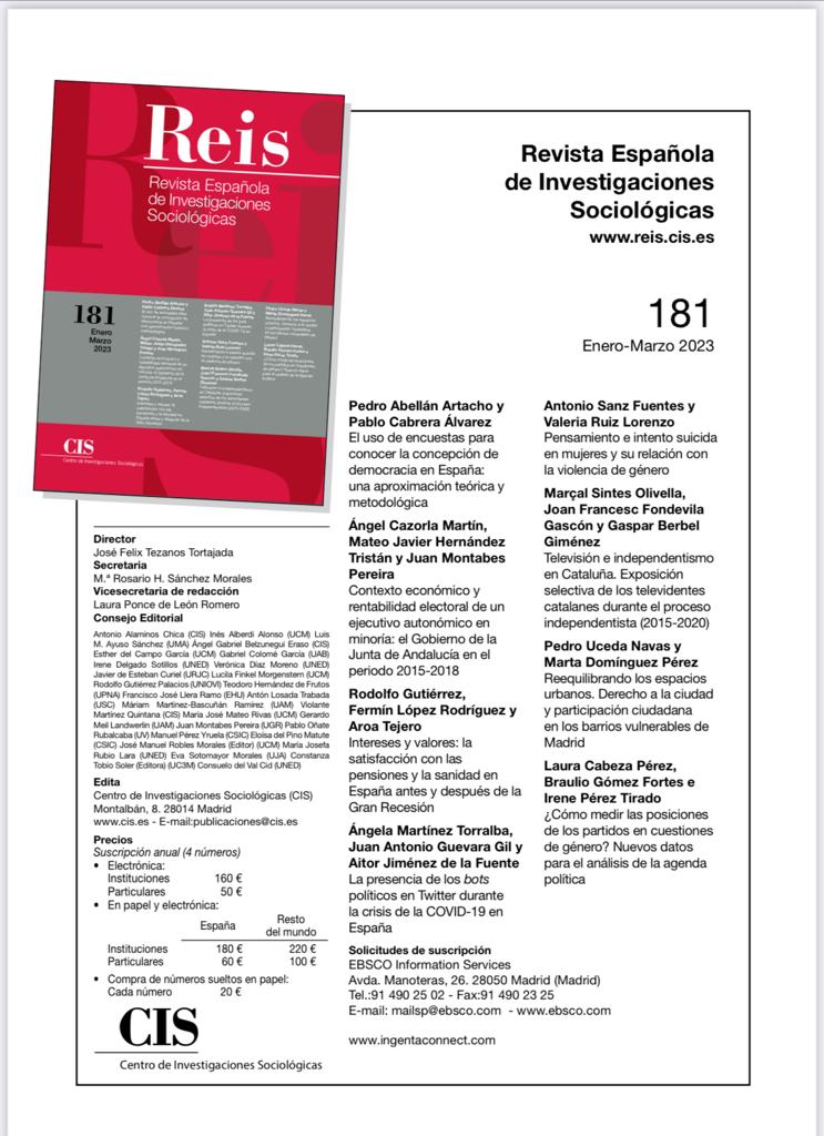 Centro de Investigaciones Sociológicas tweet media