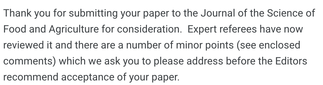MariDellino's tweet photo. It's a good Monday!!! 🥰👏🤩 #myfirstpaper #Science #minorrevision https://t.co/gUjcqAFFUO