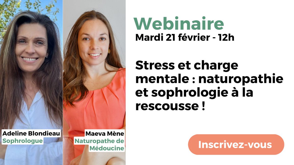 MedoucineFr's tweet photo. 🌸SAVE THE DATE : demain nous organisons une conférence animée par Adeline Blondieau,sophrologue et Maéva Mène, naturopathe du réseau sur le sujet : "Stress et charge mentale : naturopathie et sophrologie à la rescousse !" Inscrivez-vous ici : https://t.co/RmtclkZWsa
@AdelineB_fr https://t.co/eykwHgvTgc