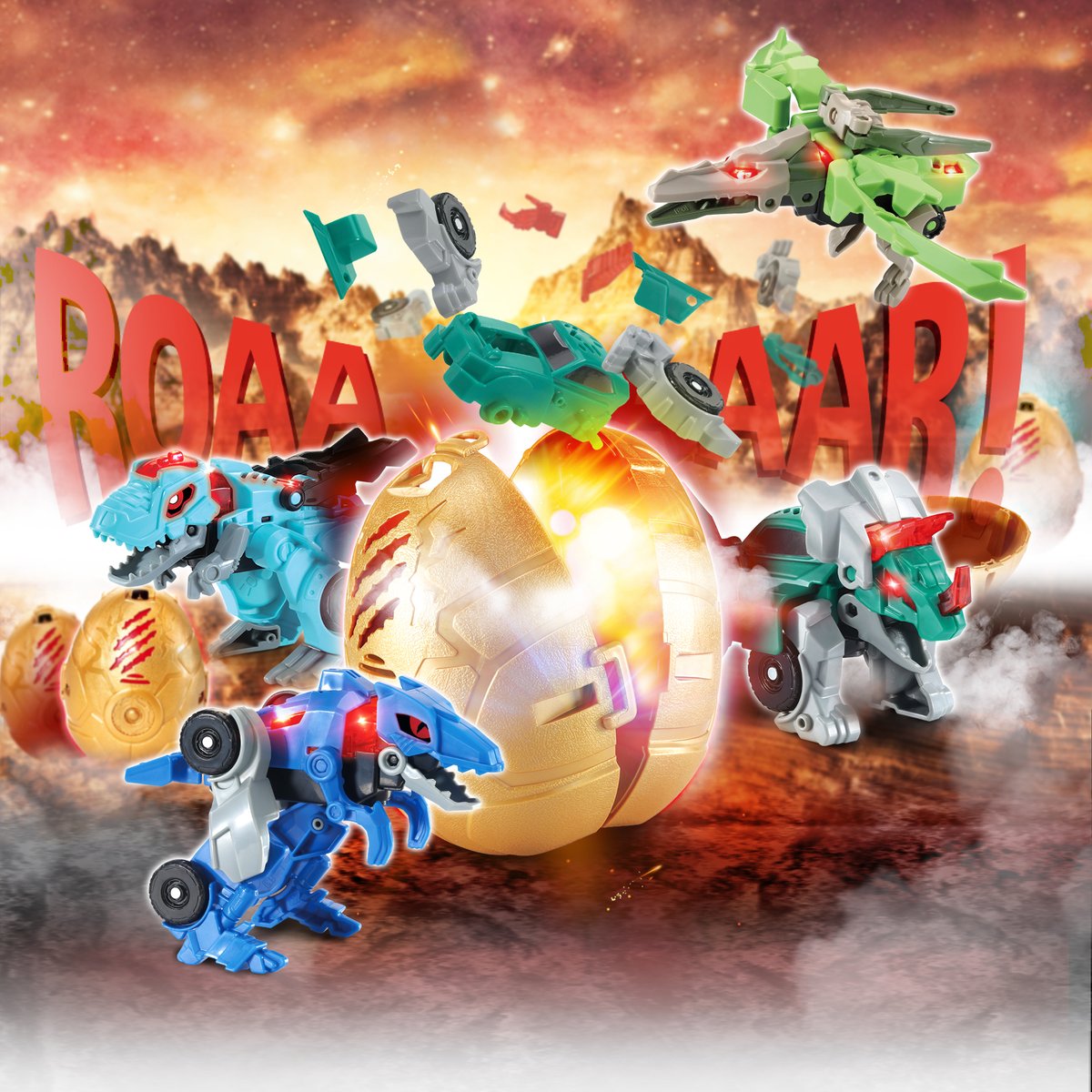 Enjoy a ROARING surprise with Switch &amp; Go eggs! 🥚