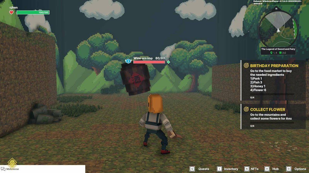 In the 2023 LNY event, Sword and Fairy is the top 3 for me. The coolest part is when you encounter monsters, you will be teleported to another scene. It makes the game more diversified on the Sandbox.☺️ 📷by Player-CjHanWu @TheSandboxGame @TheSandboxCH @borgetsebastien