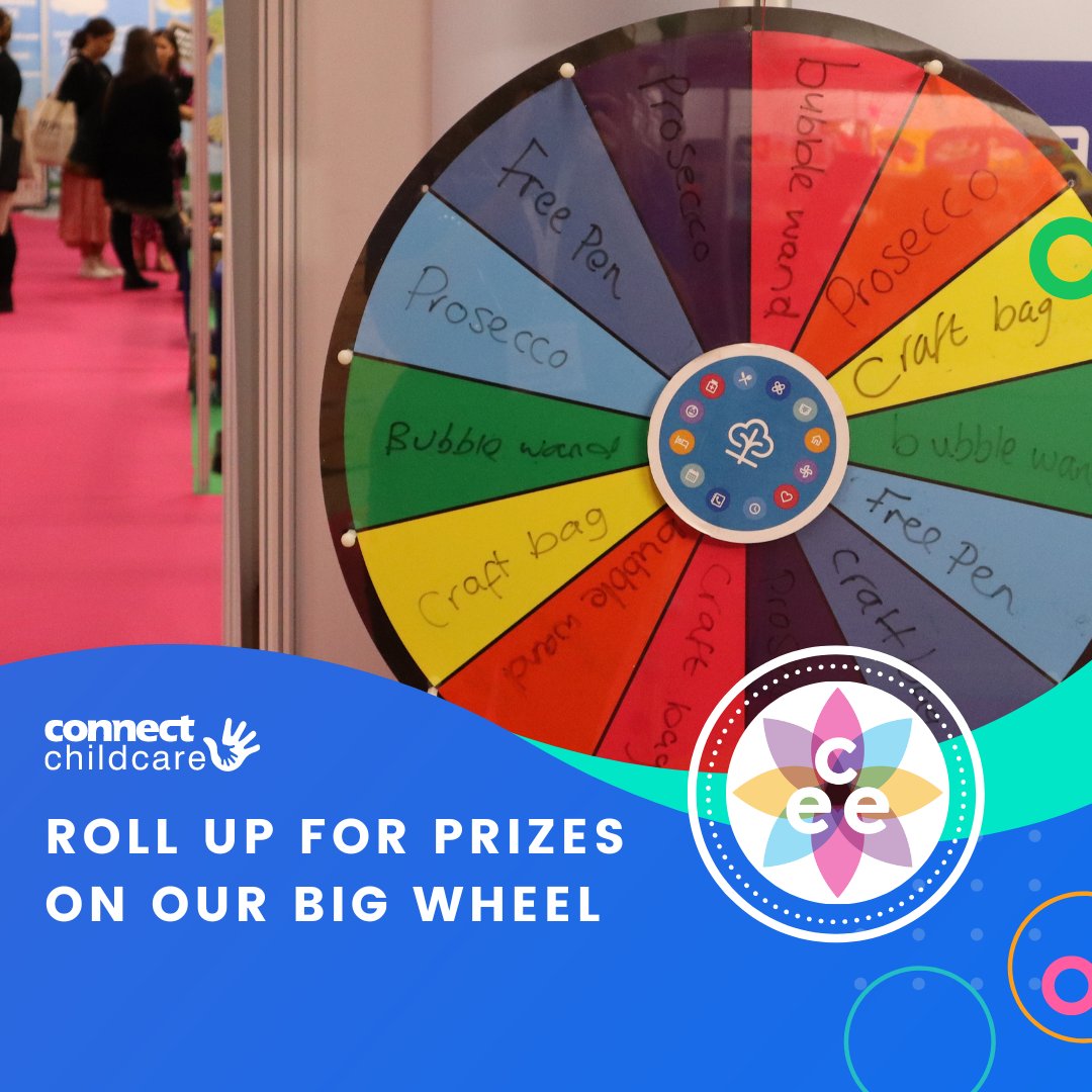 Roll up and win big prizes on our wheel at the @childcareedexpo next week!

There’s still time to register using the link below:

ow.ly/Pc1A50MNU9Z

#childedexpo #earlyyears #primary #education #childcareprofessional