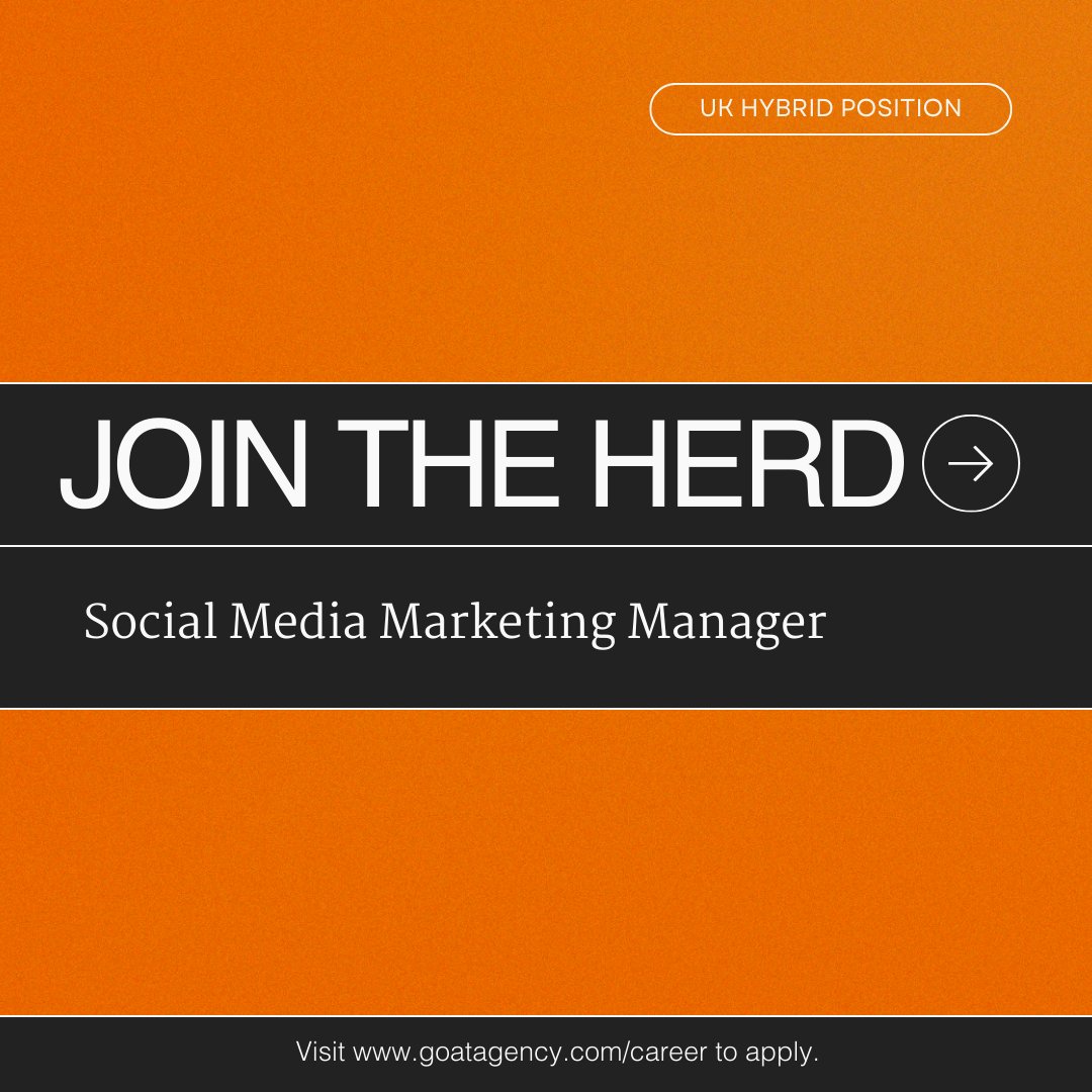 Calling all creative social media managers! We're hiring for an exciting role within our in-house Marketing team. 🔥

Do you love the idea of crafting a brand (and making it famous) on social? 

Find our more 👉 eu1.hubs.ly/H02XrRy0 

#socialmediajobs #socialmediamanager