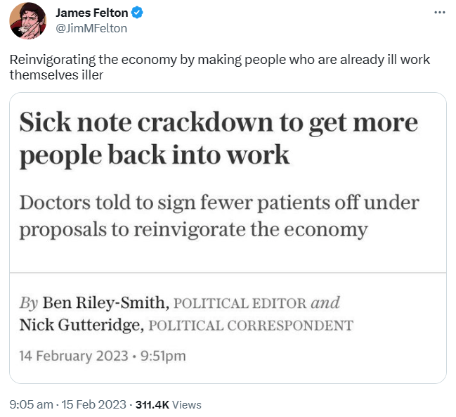 Sir Lefty Farr-Wright, Far-Right Parody Account tweet media