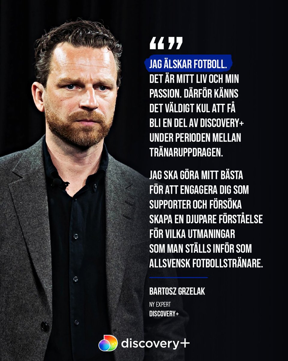 Bartosz Grzelak ansluter till discovery+ som ny expert för Allsvenskan ✍️