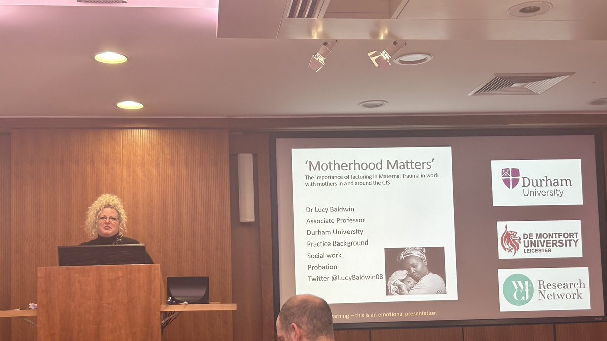 ⁦@LucyBaldwin08⁩ our next guest speaker, “MotherhoodMatters” “often recidivism and desistance is very much linked to motherhood” -  Maternal Trauma #MHinJustice