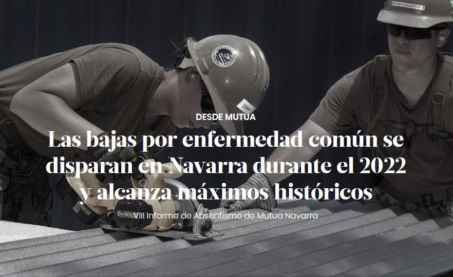 mutuanavarra's tweet photo. 🆕‼️Las bajas por enfermedad común se disparan en #Navarra durante el 2022 y alcanza máximos históricos. Estos datos se incluyen en el 8º Barómetro de Absentismo, elaborado por @mutuanavarra, que acaba de hacerse público.
➡️Haz clic para saber más:
https://t.co/E0fOCfOagA https://t.co/lLkkGPTQtU