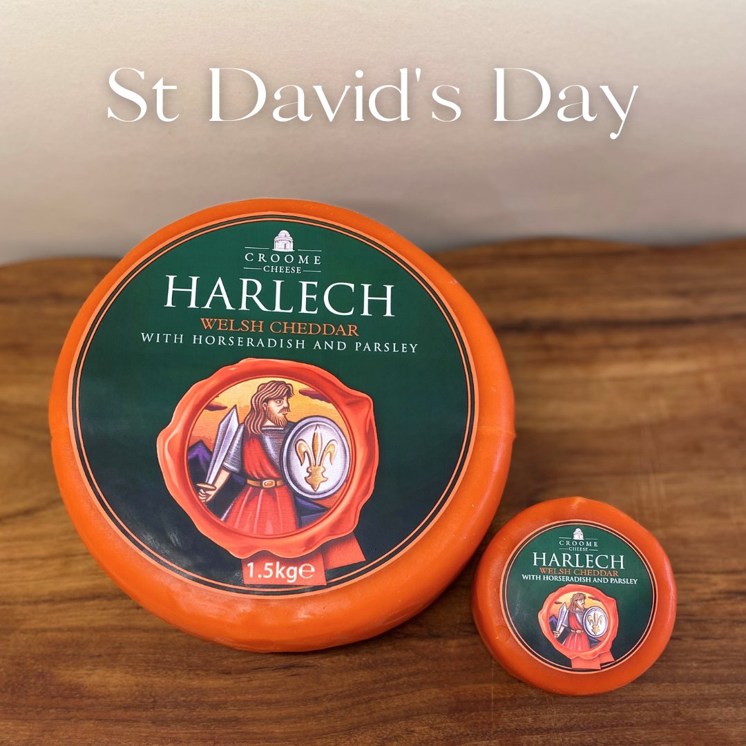 RowcliffeLtd's tweet photo. Prepare your counter for St David's Day with Welsh cheeses from Croome Cheese. Harlech is a mature Welsh Cheddar flavoured with horseradish and parsley.

https://t.co/6abPTzyzT5

#stdavidsday #wales #welsh #cheese #cheeselover #cheeseboard #foodie #foodlover #cheddarcheese https://t.co/AZ5SeIDL1h