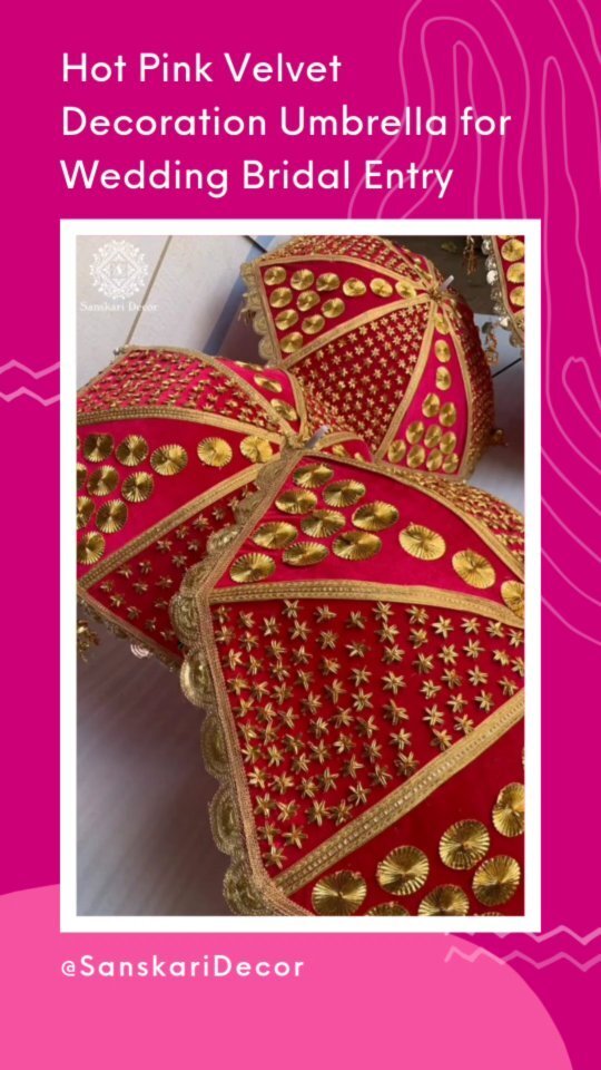 SanskariDecor's tweet image. Follow @SanskariDecor - #hotpink #velvet decorative umbrella for wedding #bridalentry !

#customisationavailable ✨

Contact +91-9768637502 for more information.

👉👉👉Follow @SanskariDecor

#SanskariDecor #pink #umbrella #brideentry
#weddingentry #pink… instagr.am/reel/Co4OA0UJ3…