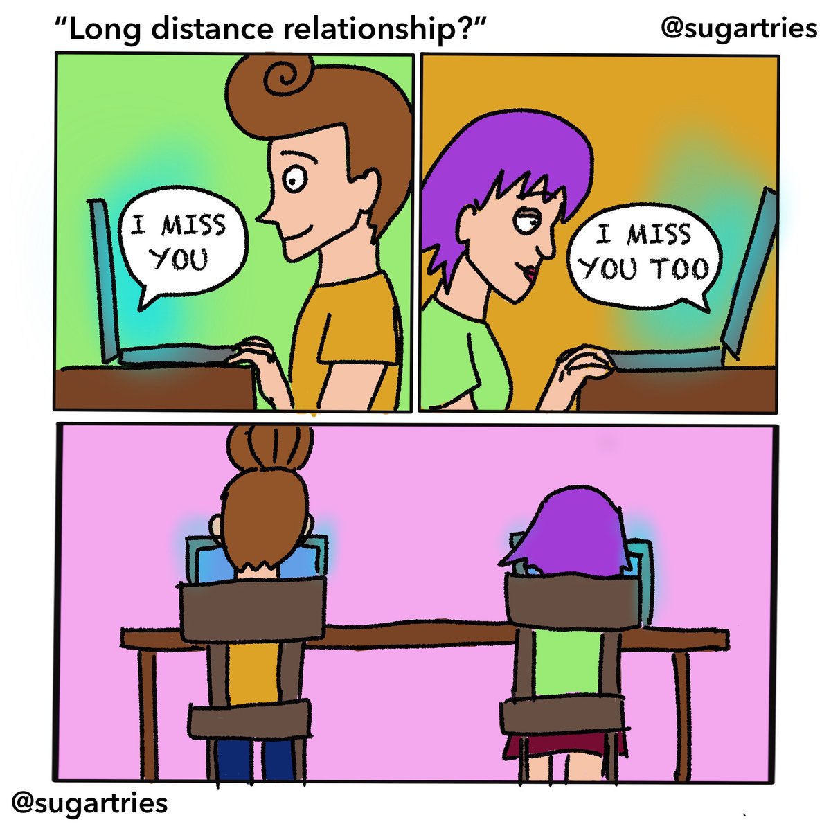 sugartries's tweet photo. When you're too clingy

#comics #comicart #cartoon #webcomics #webtoon #digitalart #digitalpainting #jokesdaily #drawing #art #doodle #love #romance https://t.co/l6eLXcgz22