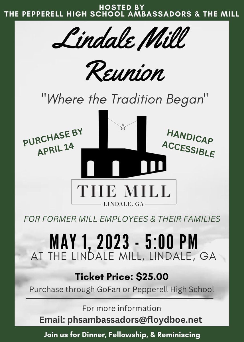 CoachEllenburg's tweet photo. Our Dragon Ambassador are hosting a Reunion dinner for former Mill Employees. https://t.co/n5Wm3pqHoB