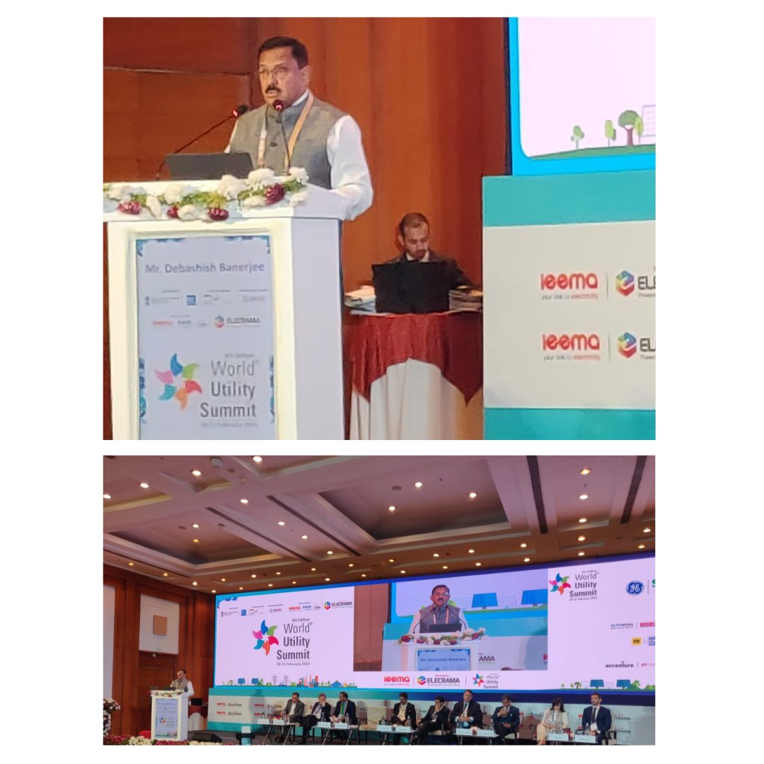 CESCLimited's tweet photo. Mr. Debasish Banerjee, MD-Distribution, @cesclimited
addressed a session on “Accelerating Digital Journey of Energy Ecosystem” at 4th #WorldUtilitySummit 2023 - ELECRAMA on the theme - "Sustainable Transformation of Utilities". 
#sustainability #energyefficiency 
@Deb_Banerjee9 https://t.co/aJBIdOAHbl