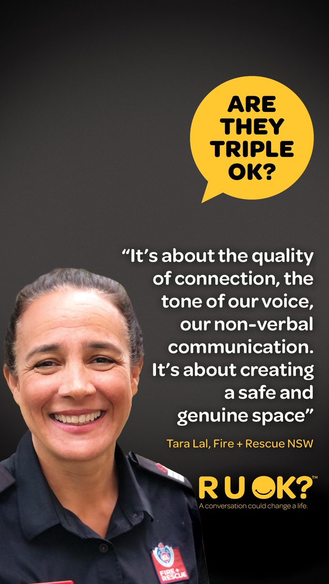 Such a privilege to contribute to the launch of the 'Are They Triple Ok?' podcast last week. Invaluable conversation for all #FirstResponders and their families. Thank you @ruokday See my two part interview here ruok.org.au/are-they-tripl…