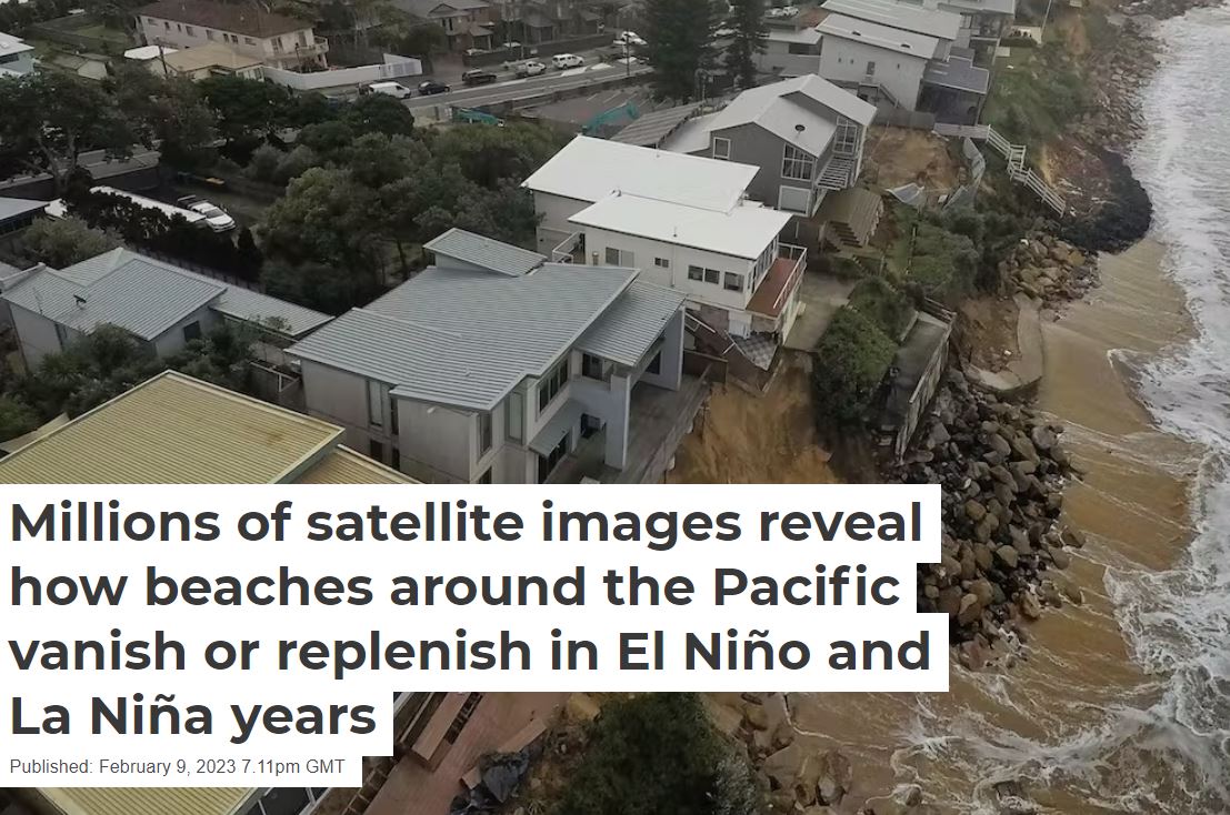 🚨#YCSEJC alert🚨
📅: Weds 8th March, 3pm GMT
📰: the Conversation article “Millions of satellite images reveal how beaches around the Pacific vanish or replenish in El Niño and La Niña years” by @_kvos
 and @DocHarleyMD
👨‍💻: @JosephEarl20
Not signed up yet? 🌊See pinned tweet🌊