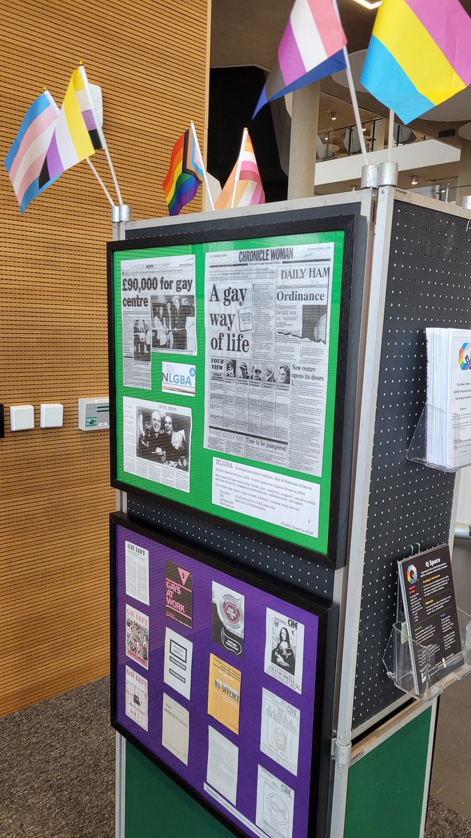 Thank you to @QSpaceNorthants for bringing in their Northampton LGBTQ History exhibition to the Learning Hub today and tomorrow. Pop down to see how Northampton has played a role in the history of LGBTQ liberation. #LGBTQHistoryMonth