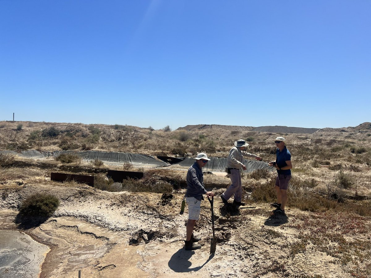 IASSC_2023's tweet photo. Great day scoping out sites for the mid conference field trip for the #IASSC23! There will be jarosite mottles and MBO galore at this incredible site! 5 weeks to go! #acidsulfatesoils #coastalsoils Register here: https://t.co/YWEmrfIrcl https://t.co/bYsErOy9qs