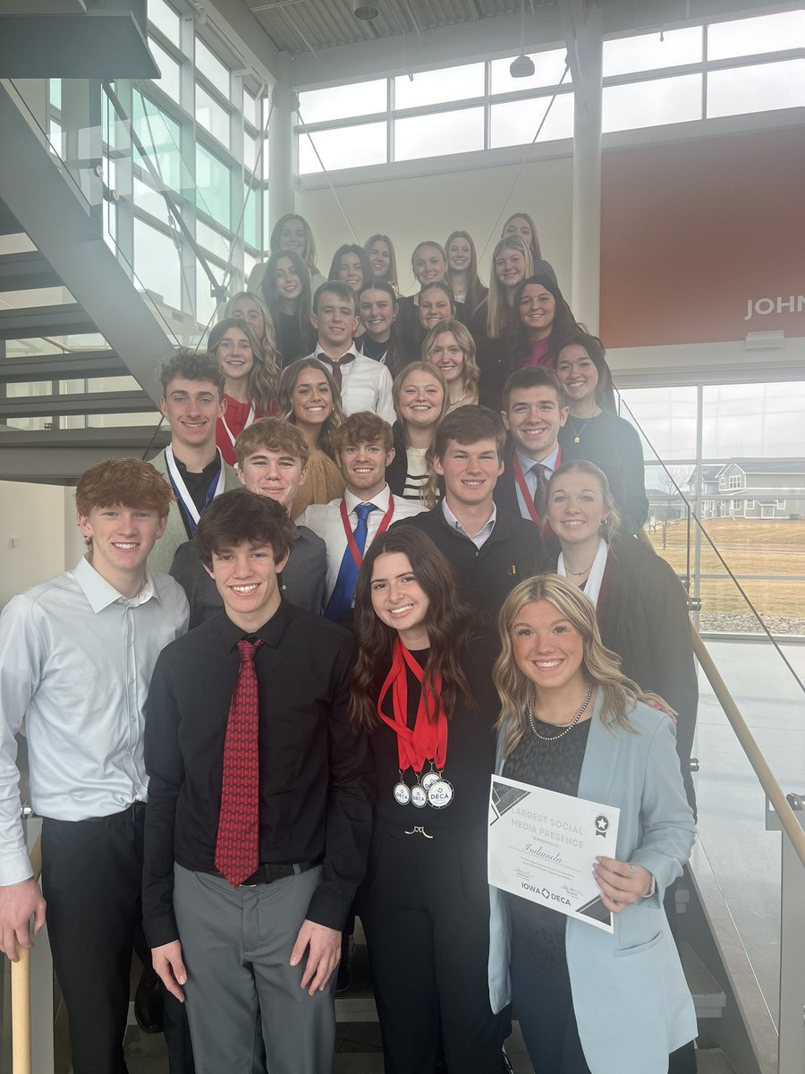 IndyDECA's tweet photo. What a great 2 Days of State Deca Competition and Awards! 🏆💙 Congrats to our 8 National Finalists! https://t.co/rPtevhI9Ax