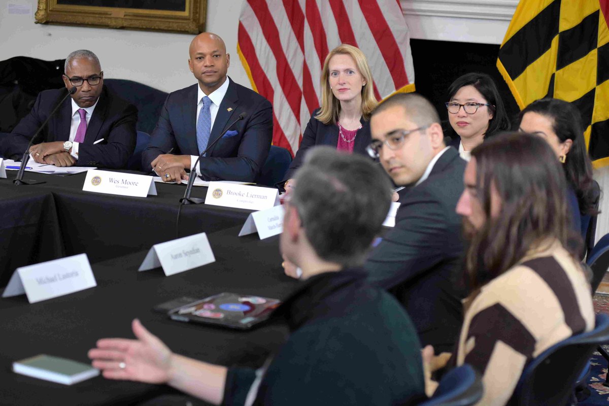 GovWesMoore's tweet photo. Our conversation affirmed what we already know to be true: As the cost of living continues to increase across the nation, Marylanders cannot wait for a $15 minimum wage.

Families need this support right now, not years down the road.

I refuse to leave them behind. https://t.co/nQDC3QSQ9j