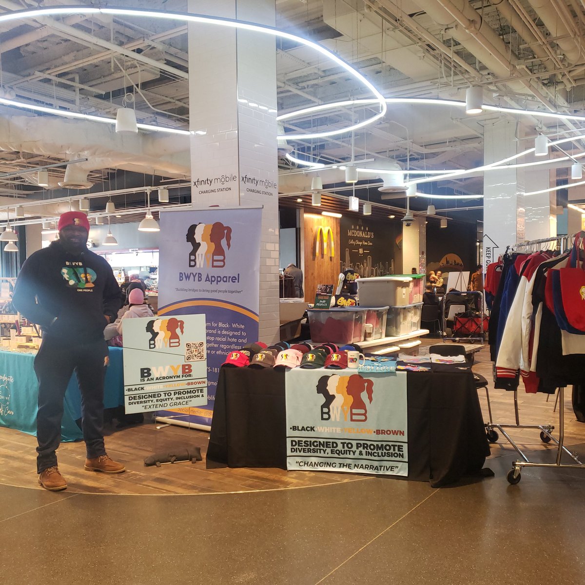 A 'BIG THANK YOU' to Navy Pier for hosting the first  'BLACK MAKERS MARKET' all of this month and a 'SPECIAL THANK YOU' to all the awesome people that came out to vibe and support the Market
 #BLACK #WHITE #YELLOW #BROWN 
#Weareonepeople #DEI #JUSTLOVE 
#BWYB #NAVYPIER #GOODVIBES
