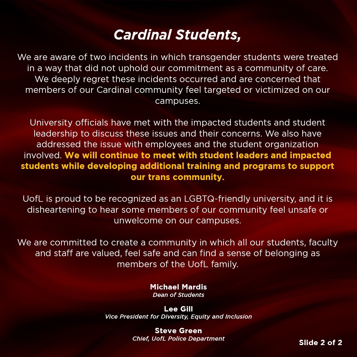 University of Louisville tweet media