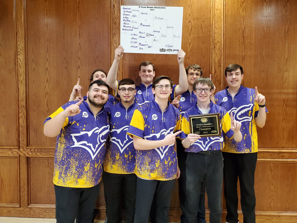 KWU_bowling's tweet photo. RECAP MONDAY 🚨🧢🎳
Our men's team have been on a roll (bowling pun) in their last 3 appearances. They took second place at the SWIBC Championship, then took second place at the Wildcat Challenge, and finished it off this past weekend with a win at the NAIA National Qualifier! https://t.co/AKCt3cG4qv