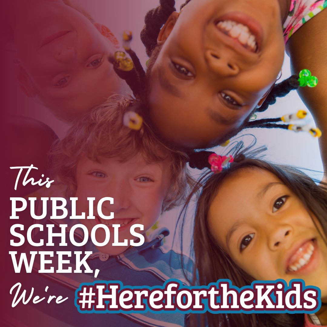 Families, educators, school leaders, and public education advocates across the country are joining together in celebrating public schools, Feb. 27–Mar. 3, a week designated to highlight and show support for our local public schools.  #HereForTheKids
