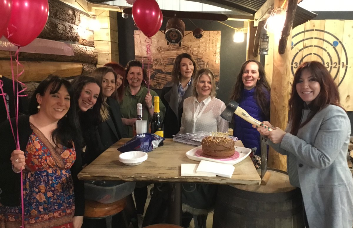 Celebrating a 40th Birthday in our Shrewsbury venue👸🎂🪓 #AxeThrowing #TeamShrewsbury #BirthdayCelebrations #Axes