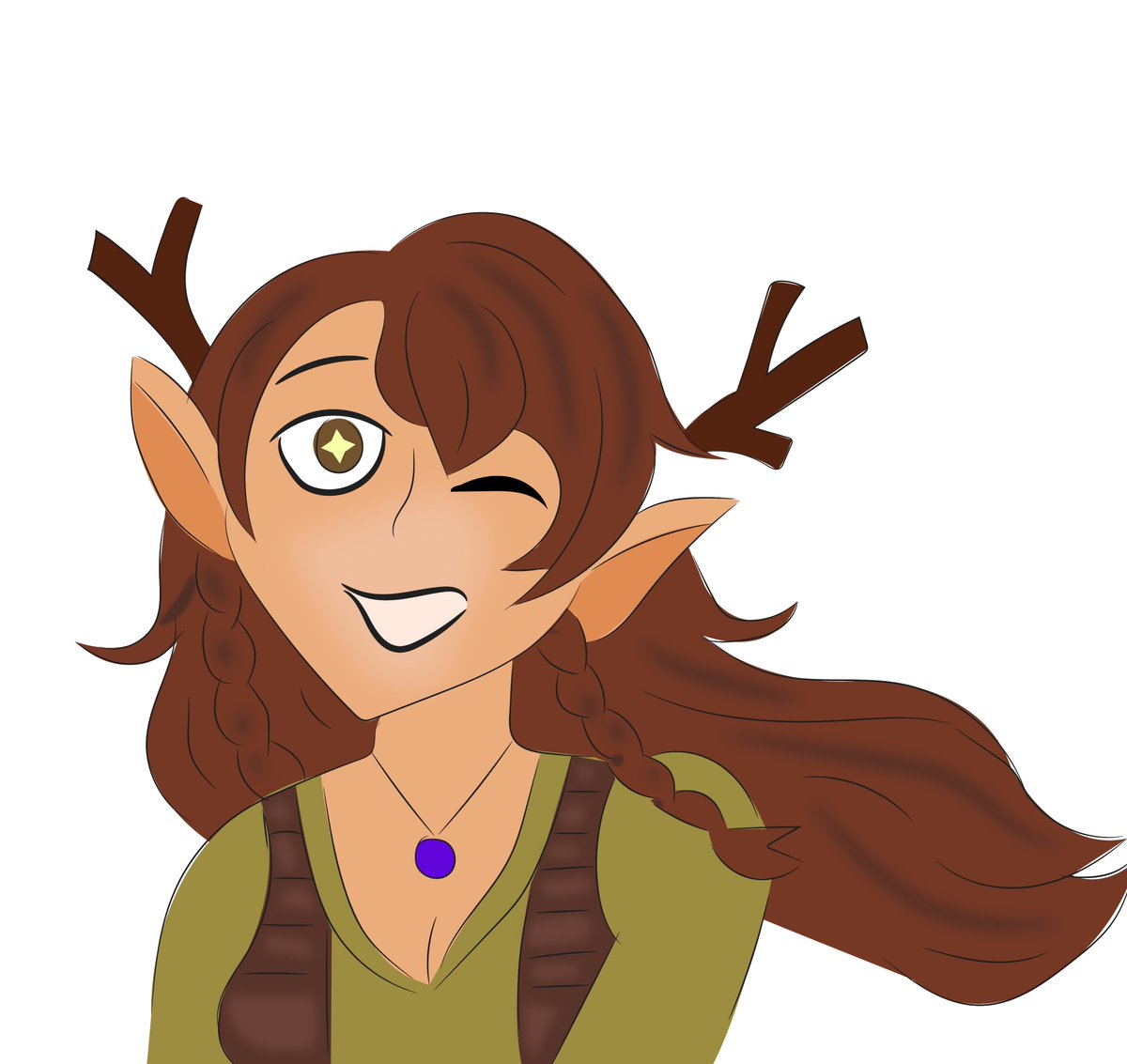 ursaStrider's tweet image. Cute art from @ArtGallery1311 of @chizzurp 's druid, Laena, and @CatAssMF 's Lancer pilot, Jesi