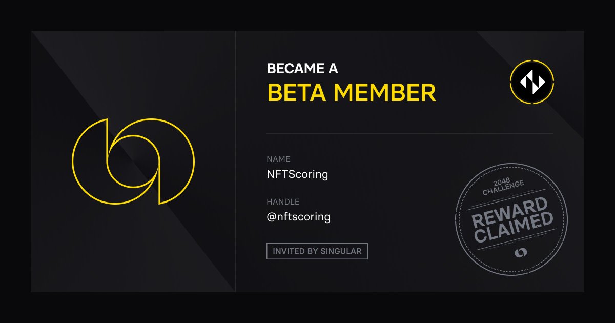 Are you a beta member?

Head over to singular.xyz and take a look!