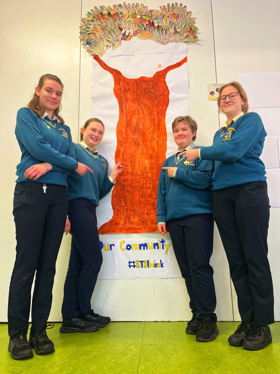 CollegeMerlin's tweet photo. First Year students were busy competing in a poster competition for #etbiweek under the guidance of Ms. O'Neill 🫶
Winners will be announced on Friday. A huge thanks to the Transition Year Wellbeing students for leading this event 😎
#merlincollege #community #etbiweek #gretb https://t.co/gJSMGgHwok
