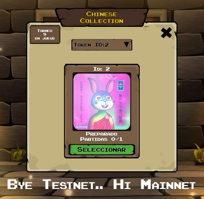 ArcadeFantasy_'s tweet photo. 1/5
CHAMPIONSHIP CHAMPIONSHIP "BYE TESTNET HI MAINNET 🏆 

⚠️ LAST WEEK ON TESTNET

We have decided to create a final championship on testnet to finish our tests on it. 

It will last one week: from March 4 to 11. If you already have your tester bunny you just have to play. https://t.co/Ir8wruAl11