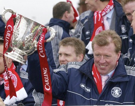 DaryllTighe's tweet photo. The best bit about yesterday is the reminders of the last proper trophy won by a North East team. Schteve never given enough credit for his job at Boro. Extra points for having a contribution to a Newcastle relegation on his CV https://t.co/vdACbaiX2G