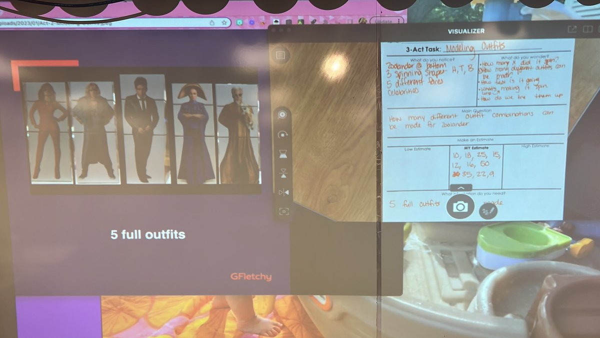 coteachwcoffee's tweet photo. We love a good 3-Act! Taking a break from fractions, though 🙂 #engage #math #inquiry #3act @gfletchy https://t.co/Ue1dY5Y2mv