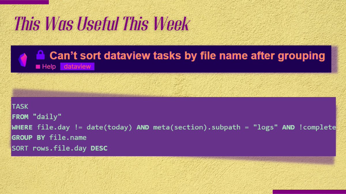 AiMosta's tweet image. #dataview
#Obsidian 
#sort
#group 
#task
forum.obsidian.md/t/cant-sort-da…