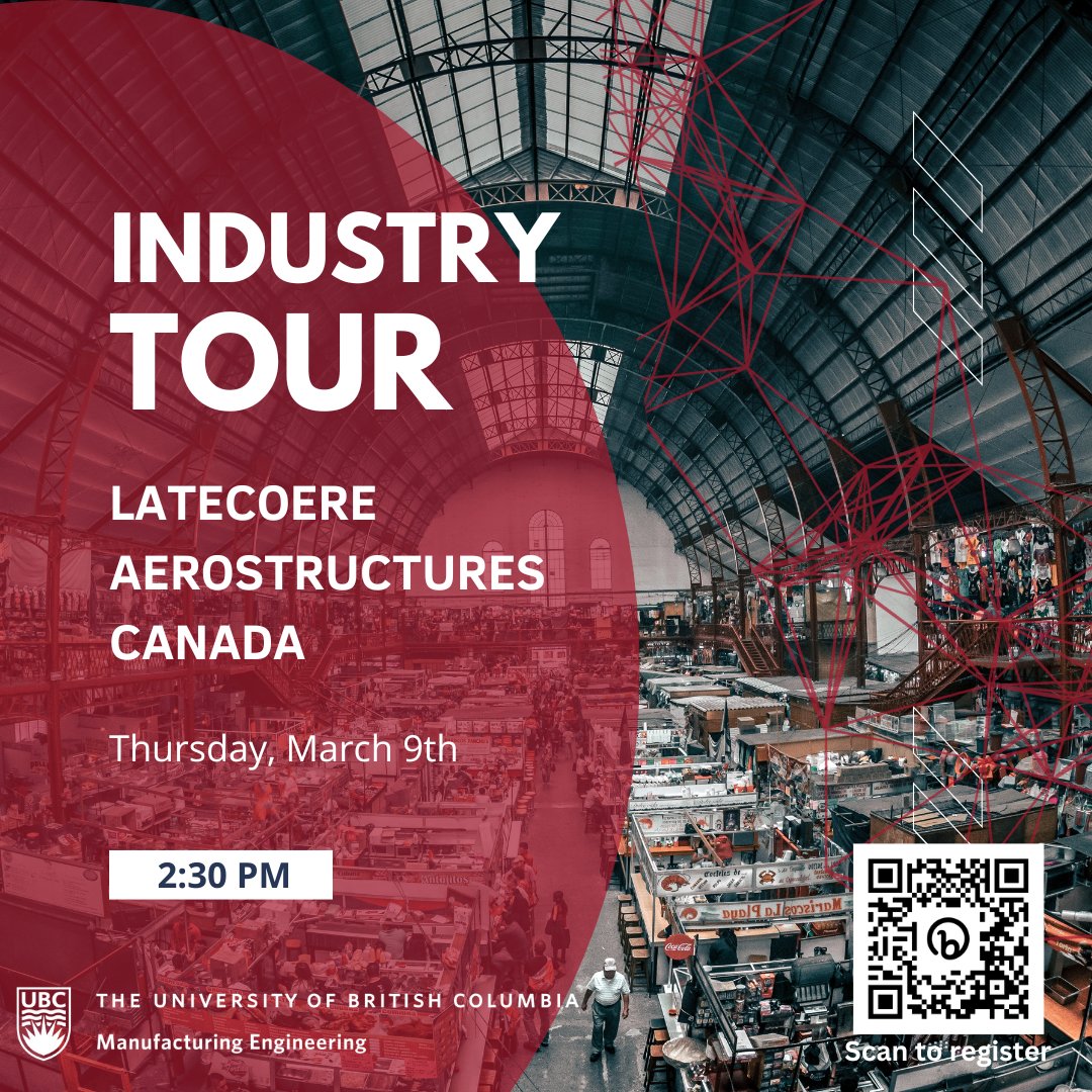 manu_ubc's tweet image. Ready for takeoff! 🛫👨‍🔧👩‍🔬 Excited to invite our 3rd and 4th-year students to an exclusive #industry tour at Latecoere Aerostructures Canada on March 9th! 🚀 Don&apos;t miss out on this unique opportunity! Scan the QR code to register now. ✈️

#ubcengineering #aerospace #STEMeducation