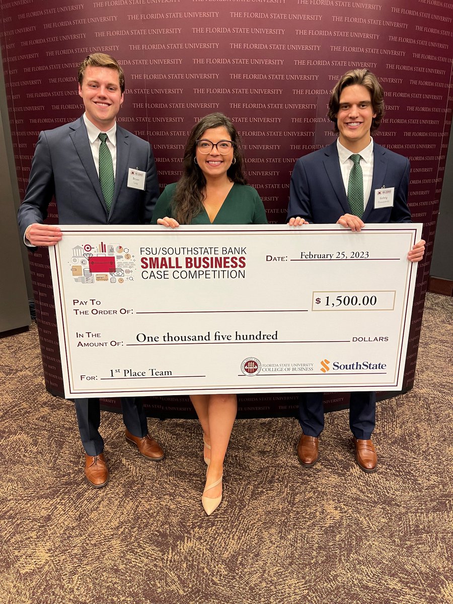 MandersonUA's tweet photo. It has been a huge weekend for our Case Team! Please join us in celebrating as these students came in 1st Place 🥇 at @floridastate and 4th Place 🏆 at @keybank! 

On top of these wins, students Allen Fletcher and Jordan Smith also won Best Presenter and Best Q&amp;A, respectively! https://t.co/0MAtBI9408