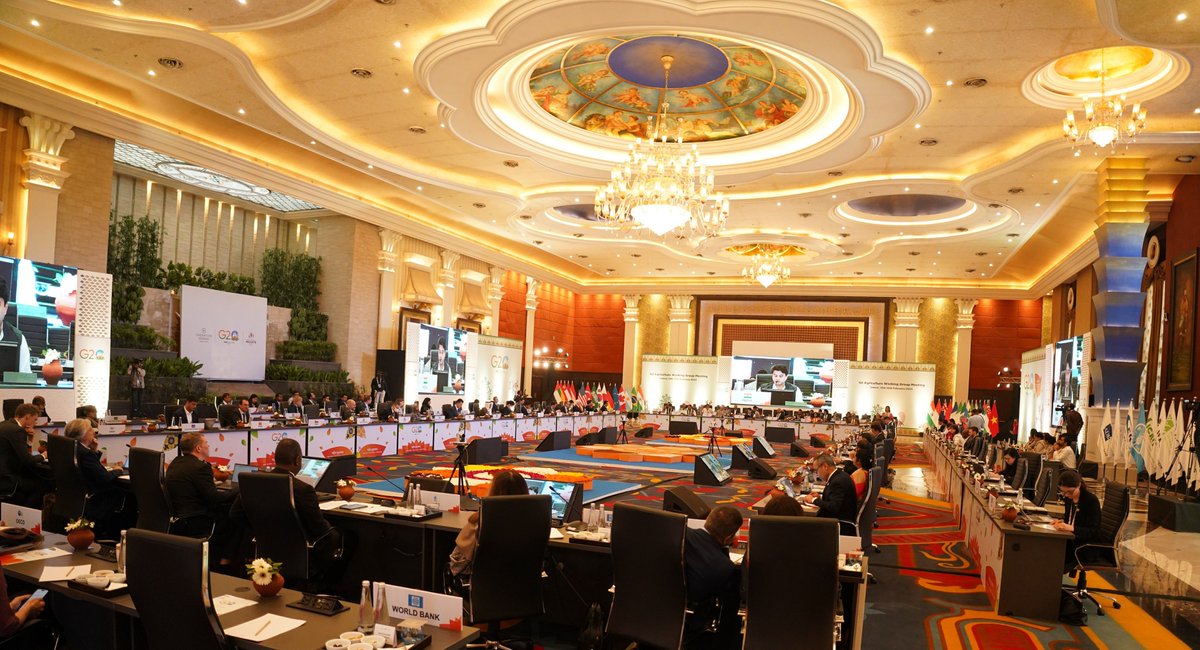 At the 1st G20 Ag Deputies Meeting in India, the Harvest Team presented accomplishments of the <a href="/G20_GEOGLAM/">GEOGLAM</a> initiative &amp; discussed its role in promoting digital agriculture and developing a satellite-based early warning system to assist farmers worldwide.  #FoodSecurity #SDG2 #EO