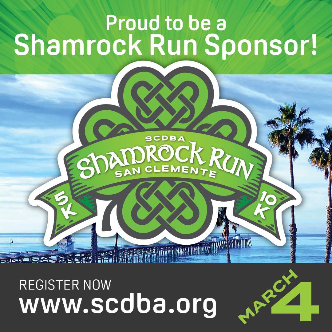 TheEscrowSource's tweet image. The Escrow Source is proud to be a sponsor of the 2nd Annual￼Shamrock Run!￼ The 2nd Annual￼Shamrock Run￼5K/10K is a fun run along the scenic beach trails, pier and historic downtown of San Clemente—Orange County's Spanish Village by the Sea.