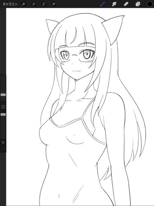 線画。

60分経過。

塗る。 https://t.co/2Mw3bFuEfR 