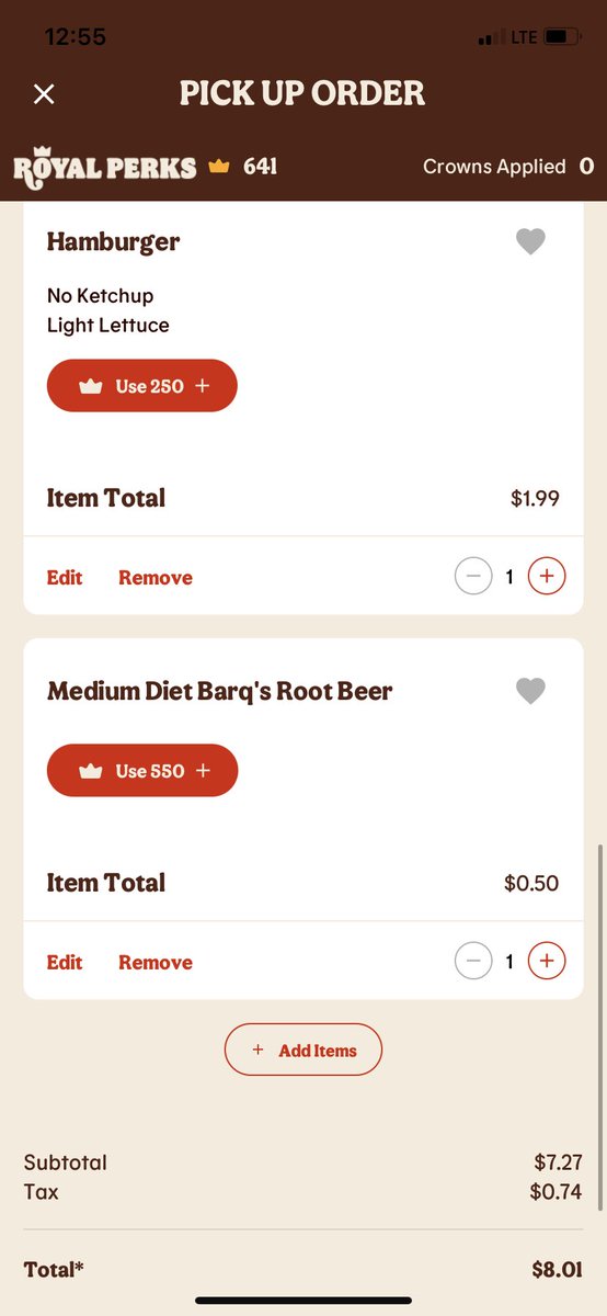 bubblie130's tweet photo. @BurgerKing I don’t know what kind of math the #BKapp is doing but my $5 meal is now $8.01. Weird things happen every time I try to use your app. Guess I’m going somewhere else for lunch because this ain’t it. https://t.co/wIZL0UirFK