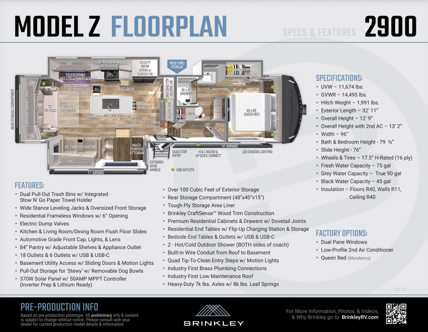 BrinkleyRv's tweet photo. Coming in at 3️⃣ 2️⃣ feet and 1️⃣ 1️⃣ inches... 𝐌𝐨𝐝𝐞𝐥 𝐙 𝟐𝟗𝟎𝟎!

A shorter coach without compromising? We've got it!

Check out more info on the Model Z 2900 here: https://t.co/9s5zMfaWTA https://t.co/3z9YXqeLfx