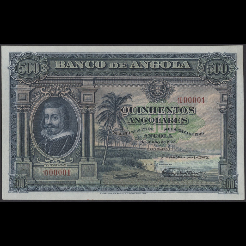NoonansAuctions's tweet photo. This Wednesday
Our 2 day #banknote #auction begins!
#BancodeAngola, #500Angolares, 1 June 1927
serial number 1D 00001, in PMG holder 64, choice uncirculated, Rare and very beautiful! #notaphily #rarenote
https://t.co/KhTNS8QT7g https://t.co/76Lolke2hj