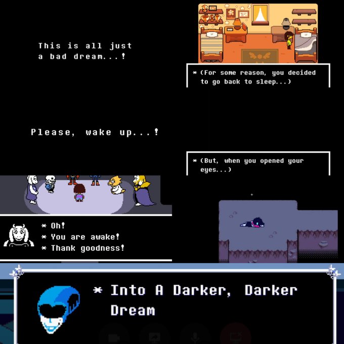 This is purely me thinking out loud but the only mandatory moment you meet Asriel in Undertale reminds me so much of the plot of Deltarune which just happens to have *Asriel* as (probably) the most mysterious character of the game 