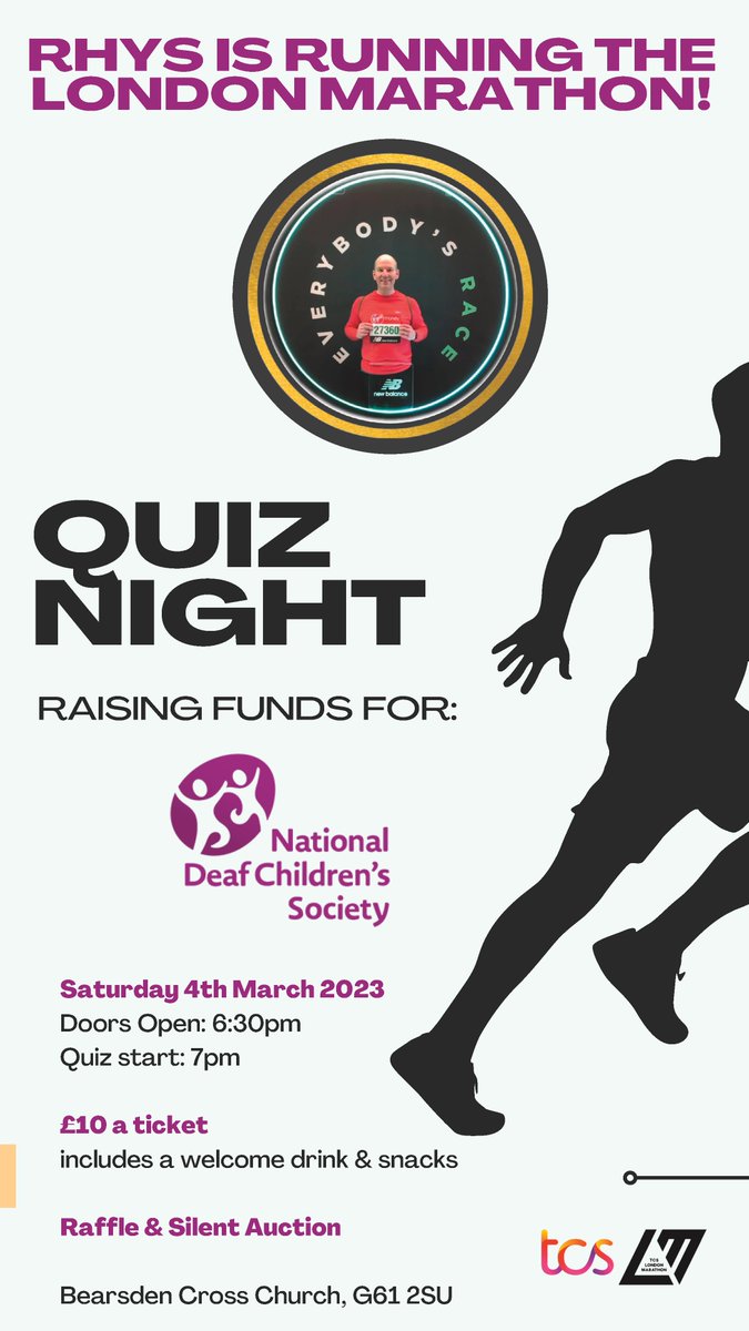 elspjt's tweet photo. 6 days to go till our Quiz on Sat in aid of NCDS. Fun-filled family night with supper &amp; refreshments. Raffle &amp; Silent Auction.  Would love to see you there. And if you can't manage along on the night, please consider donating here https://t.co/AuY4HX4LmE #londonmarathon2023 https://t.co/XvREH3xkum