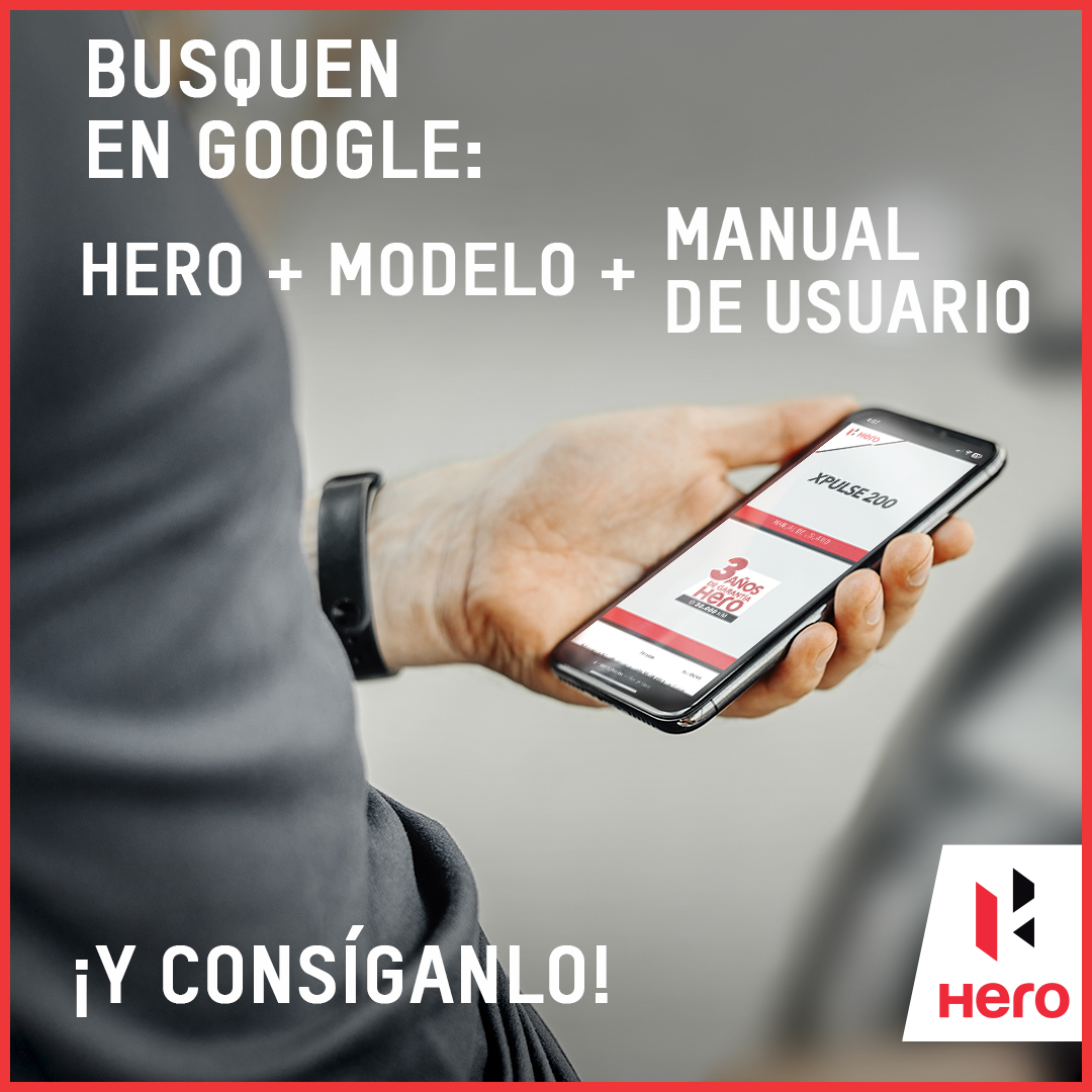 HeroMotosMx's tweet photo. ¿Aún no tienen el manual de usuario de su Hero? Sólo tienen que seguir los pasos en la imagen y los guiará a un link como este: https://t.co/qyL5PzgkGp 

#QuieroUnaHero #ImaginaMás #Hunk160R #Xpulse200 #Eco150Cargo #Dash125 https://t.co/mhhjHntldi