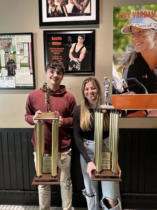 Congratulations Connor and Ainsley on being named the MVP for Bomber Basketball at the Downtown Athletic Club.