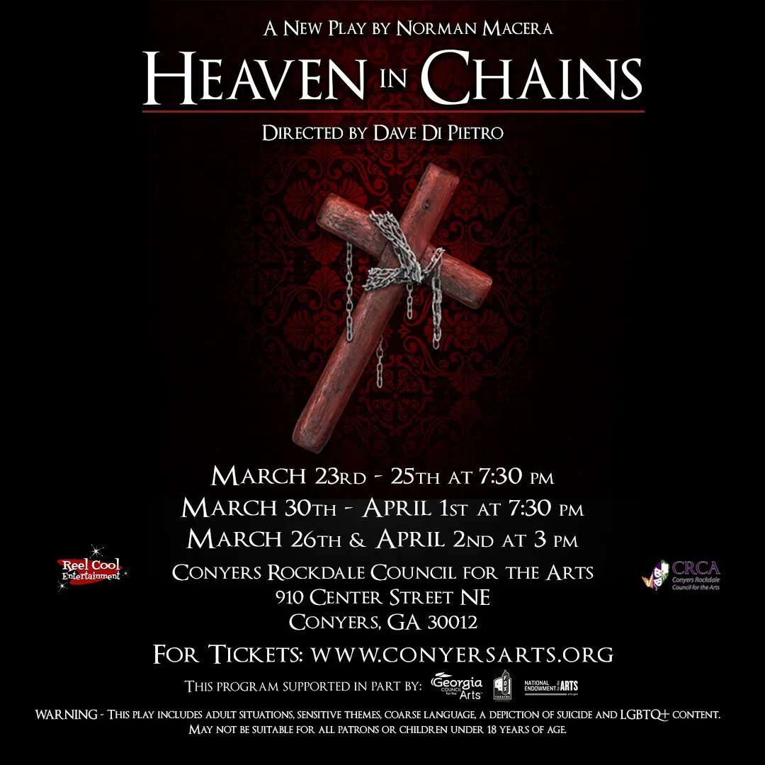 Meet the Cast of the play Heaven in Chains.  Thor Speeler as young  Father Dunn. Tickets on sale for March and April performances at: conyersarts.org

#heaveninchains #theatre #conyersrockdalecouncilforthearts  #reelcoolentertainment #atlantatheatreshare