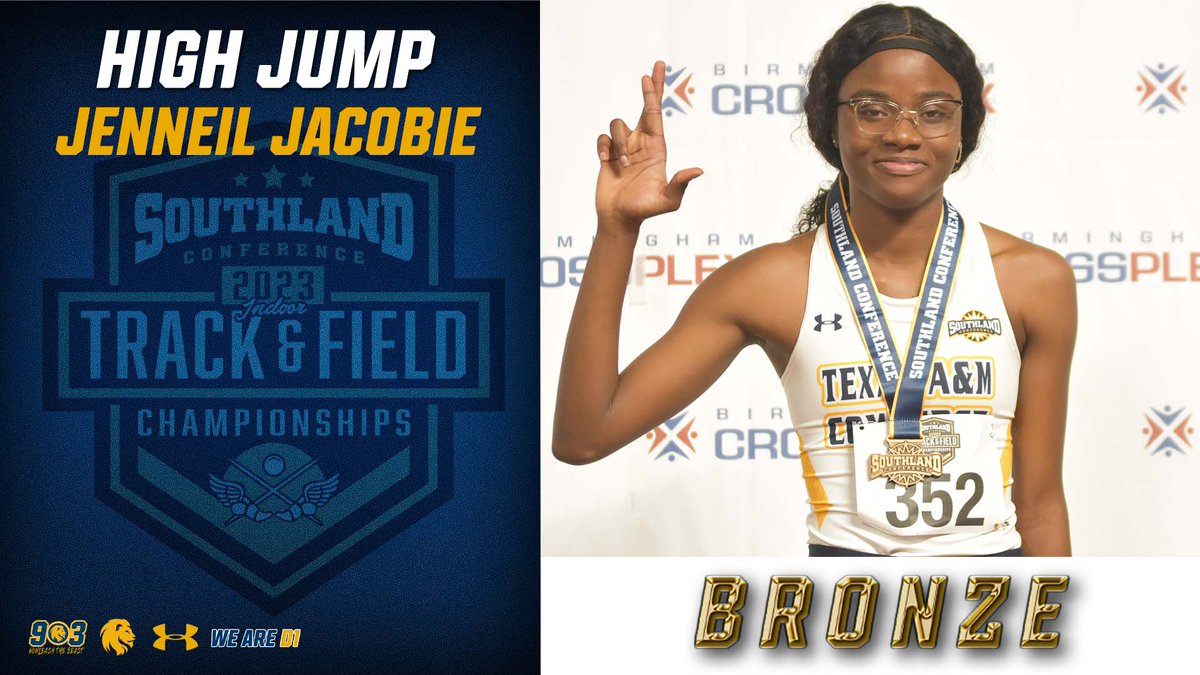 🥉BRONZE MEDAL🥉
Jenneil Jacobie clears 1.74m to set the new school record in the high jump and reaches the podium! #UnleashTheBeast